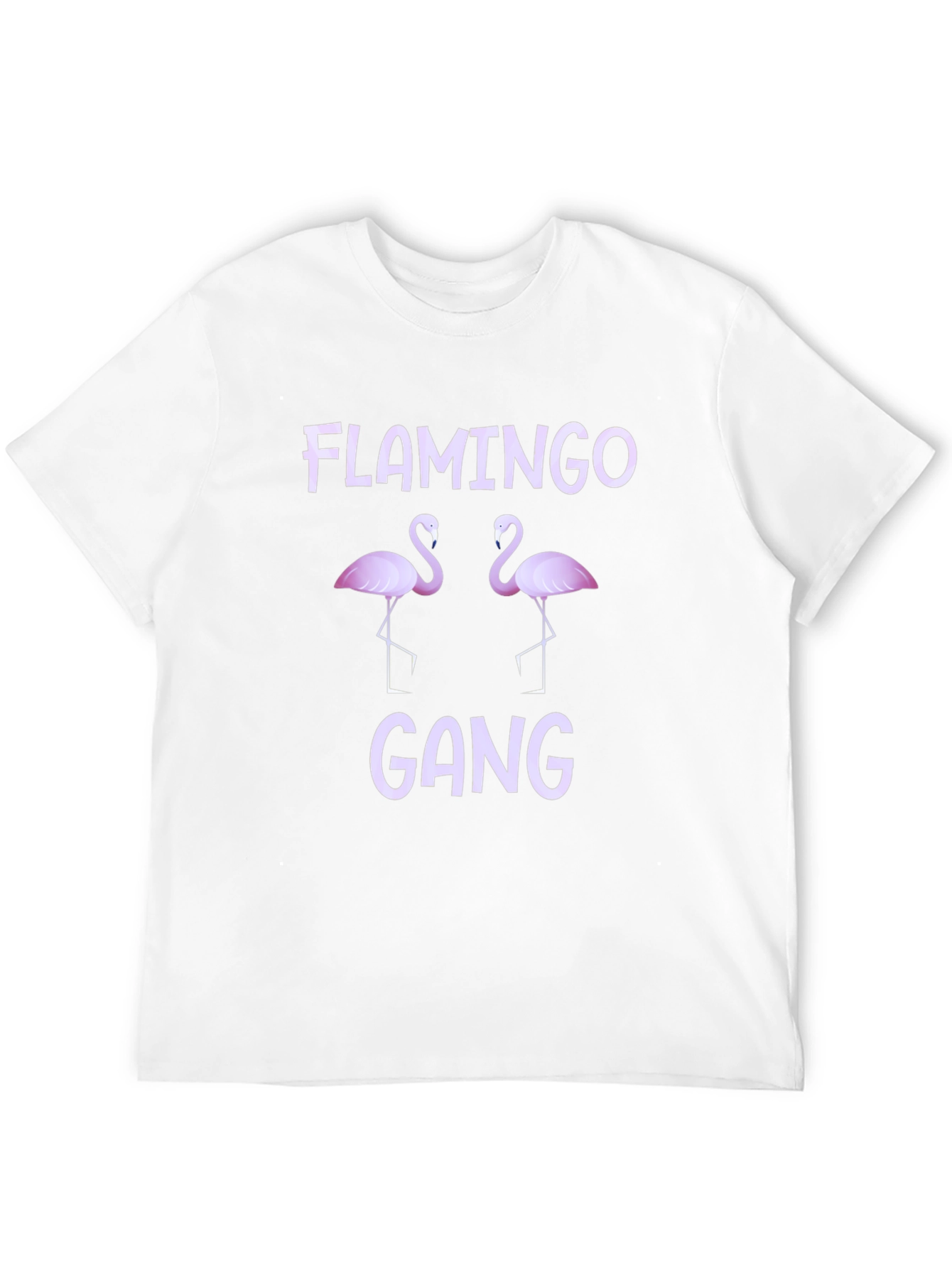 Flamingo Gang Graphic Tee - Black Cotton T-Shirt
