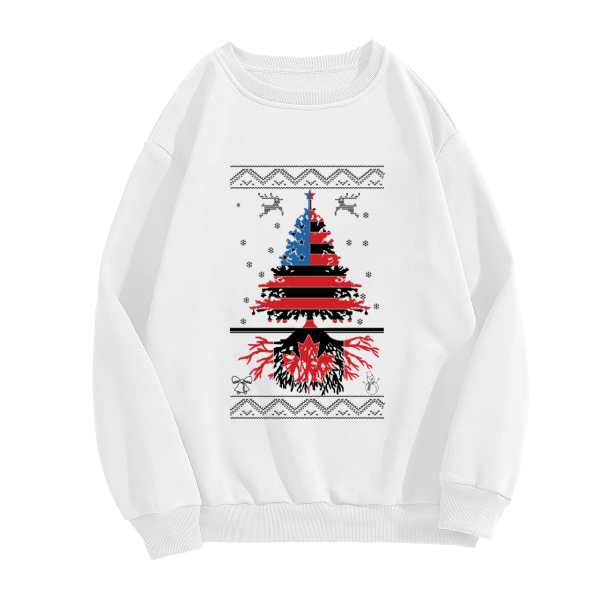 ugly sweater - Flag & Star Graphic ԲÁìÎÀÒÂ | Unisex Pullover Sweatshirt