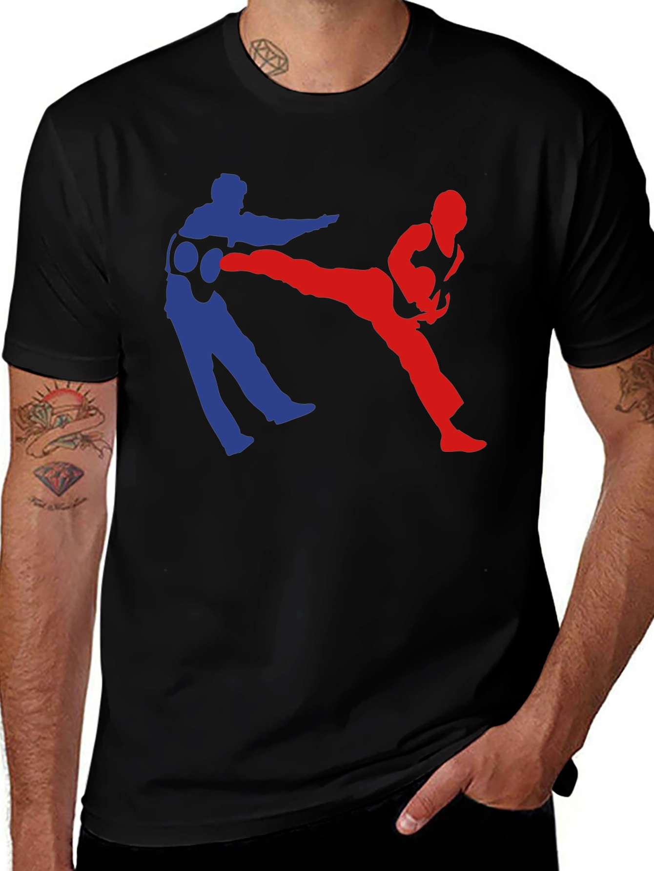 Karate Kick T-Shirt - Black Martial Arts Tee