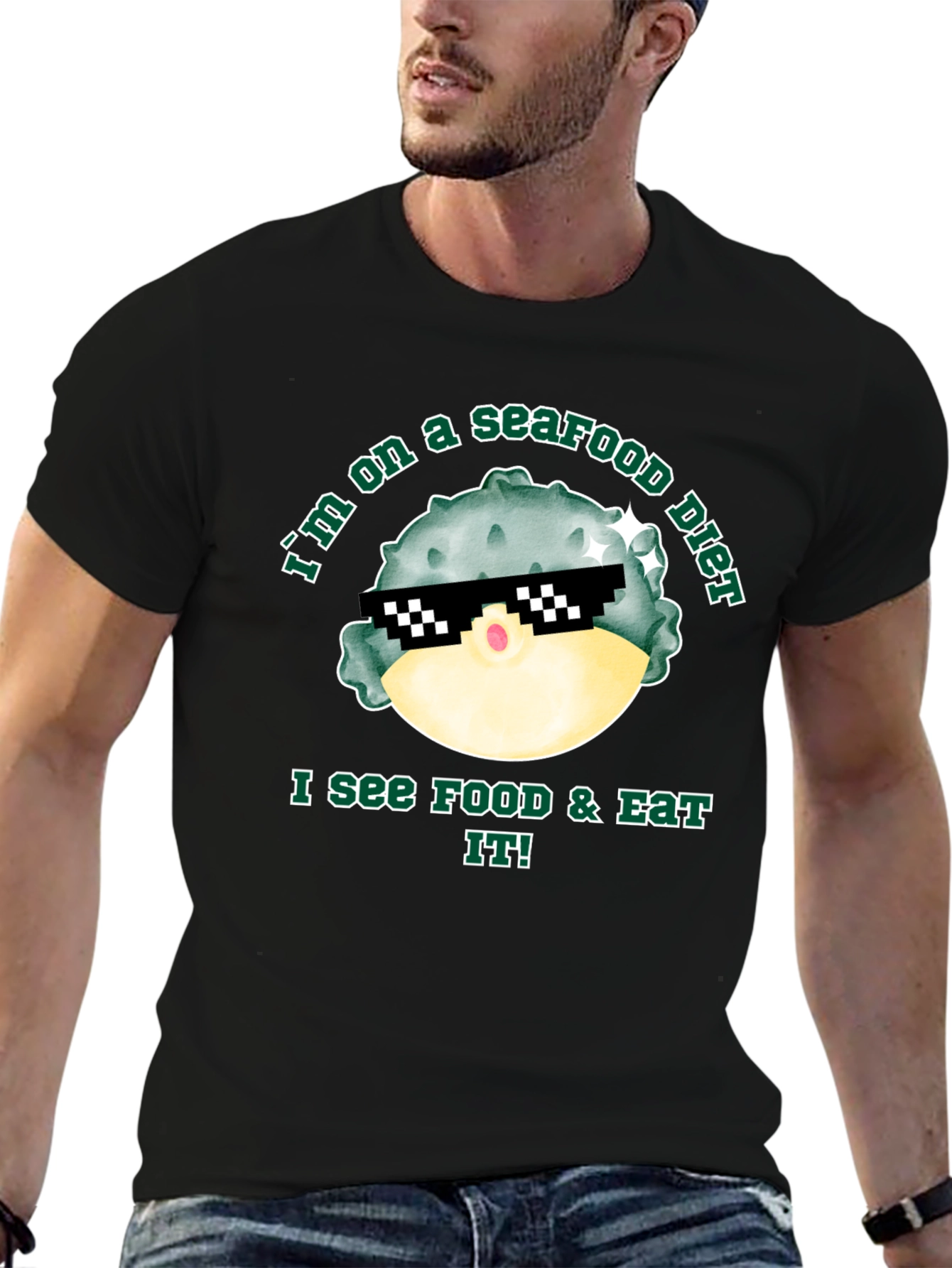 Seafood Diet Funny T-Shirt