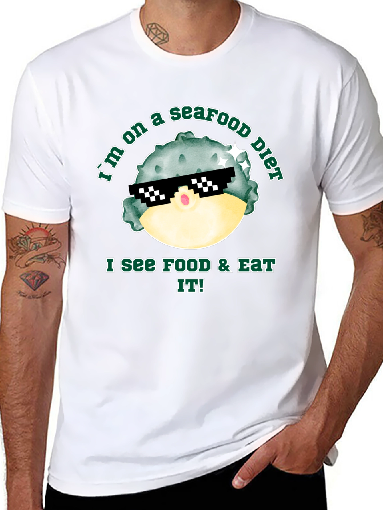 Seafood Diet Funny T-Shirt
