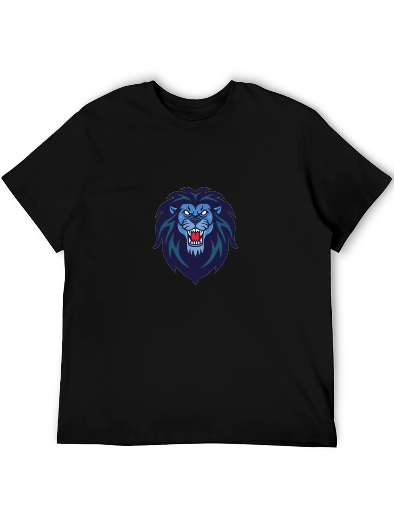 Bold Lion Graphic Tee - Mens Black T-Shirt