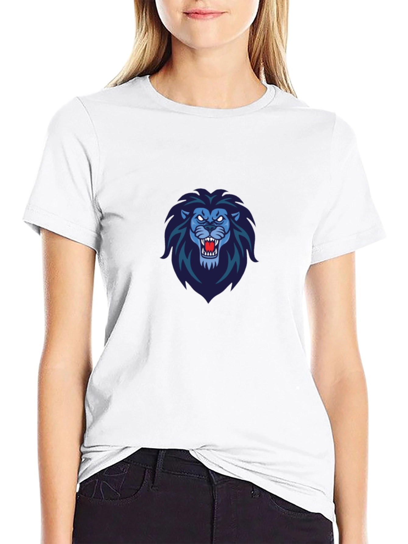 Bold Lion Graphic Tee - Mens Black T-Shirt