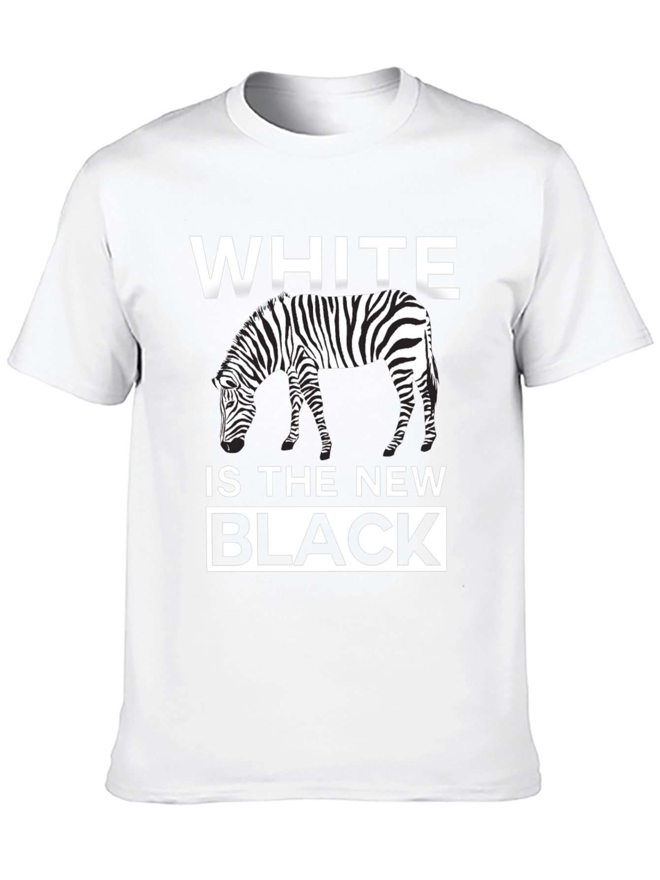 White Is The New Black Zebra Graphic T-Shirt