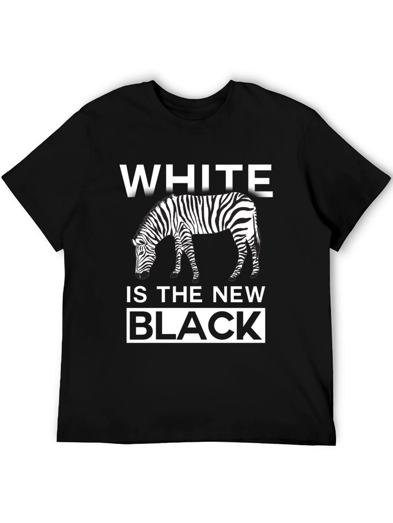 White Is The New Black Zebra Graphic T-Shirt