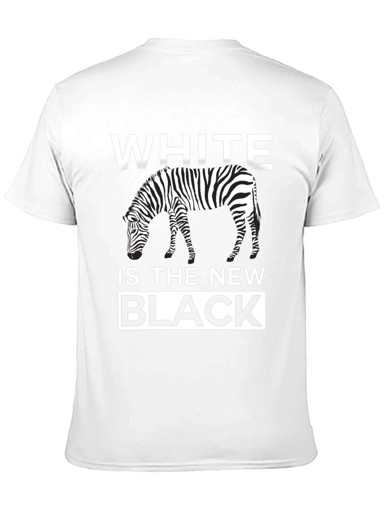 White Is The New Black Zebra Graphic T-Shirt
