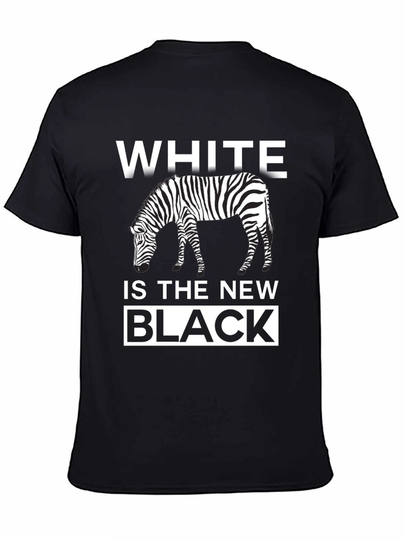 White Is The New Black Zebra Graphic T-Shirt