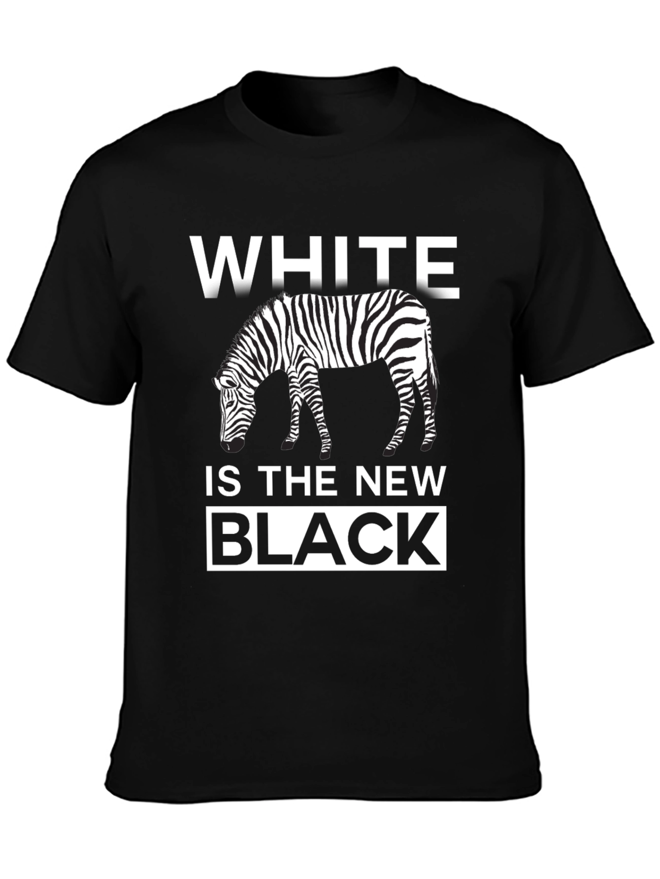 White Is The New Black Zebra Graphic T-Shirt