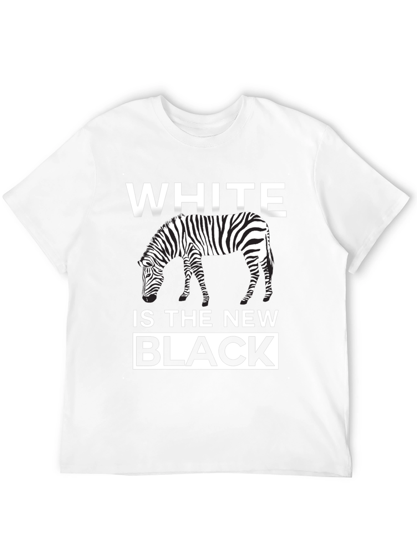 White Is The New Black Zebra Graphic T-Shirt