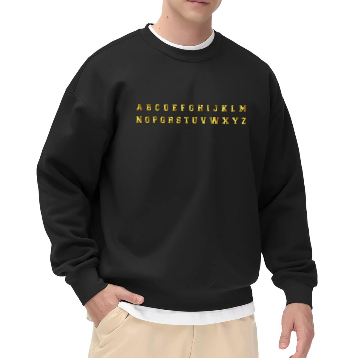 Alphabet A-Z Typography Graphic ԲÁìÎÀÒÂ - Unique Design Pullover Sweatshirt