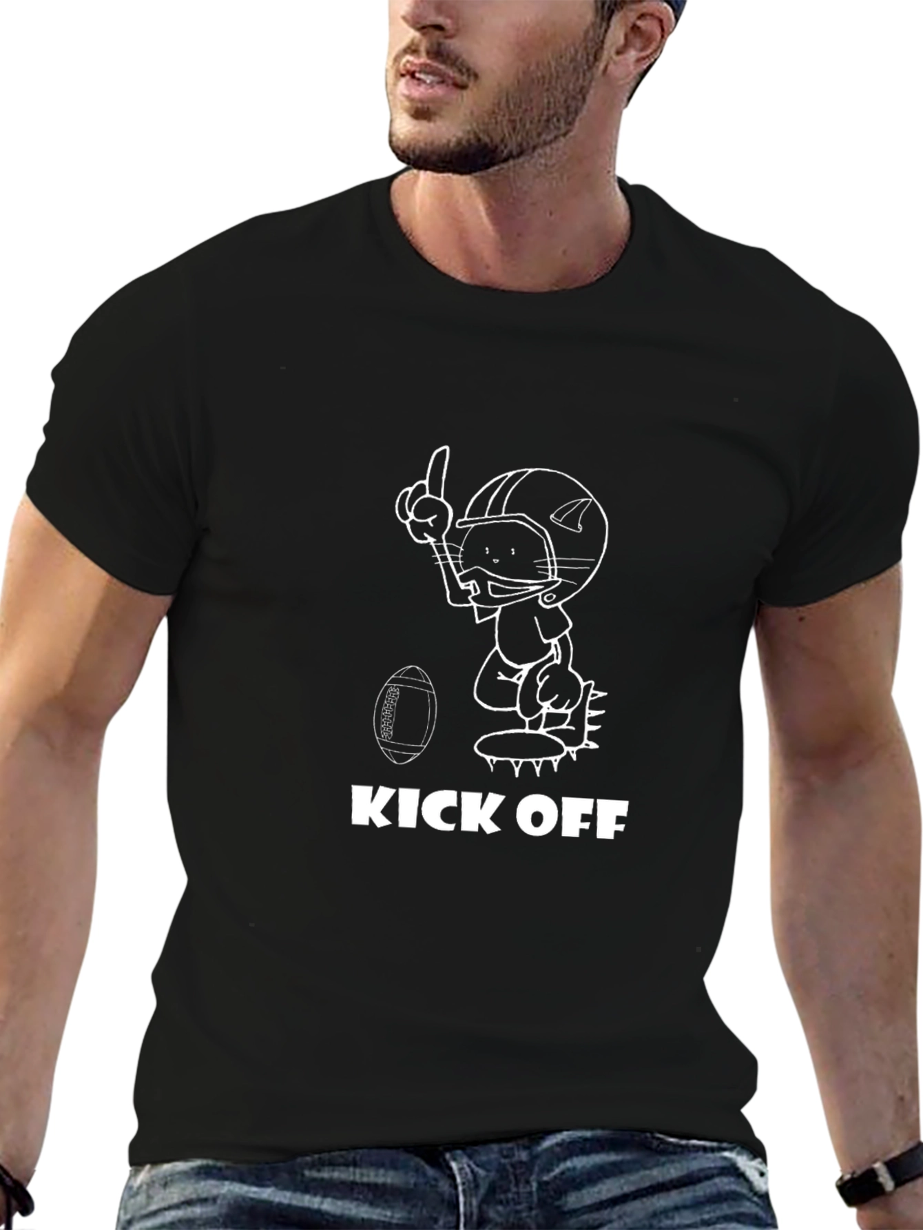 Kick Off Football Cartoon T-Shirt