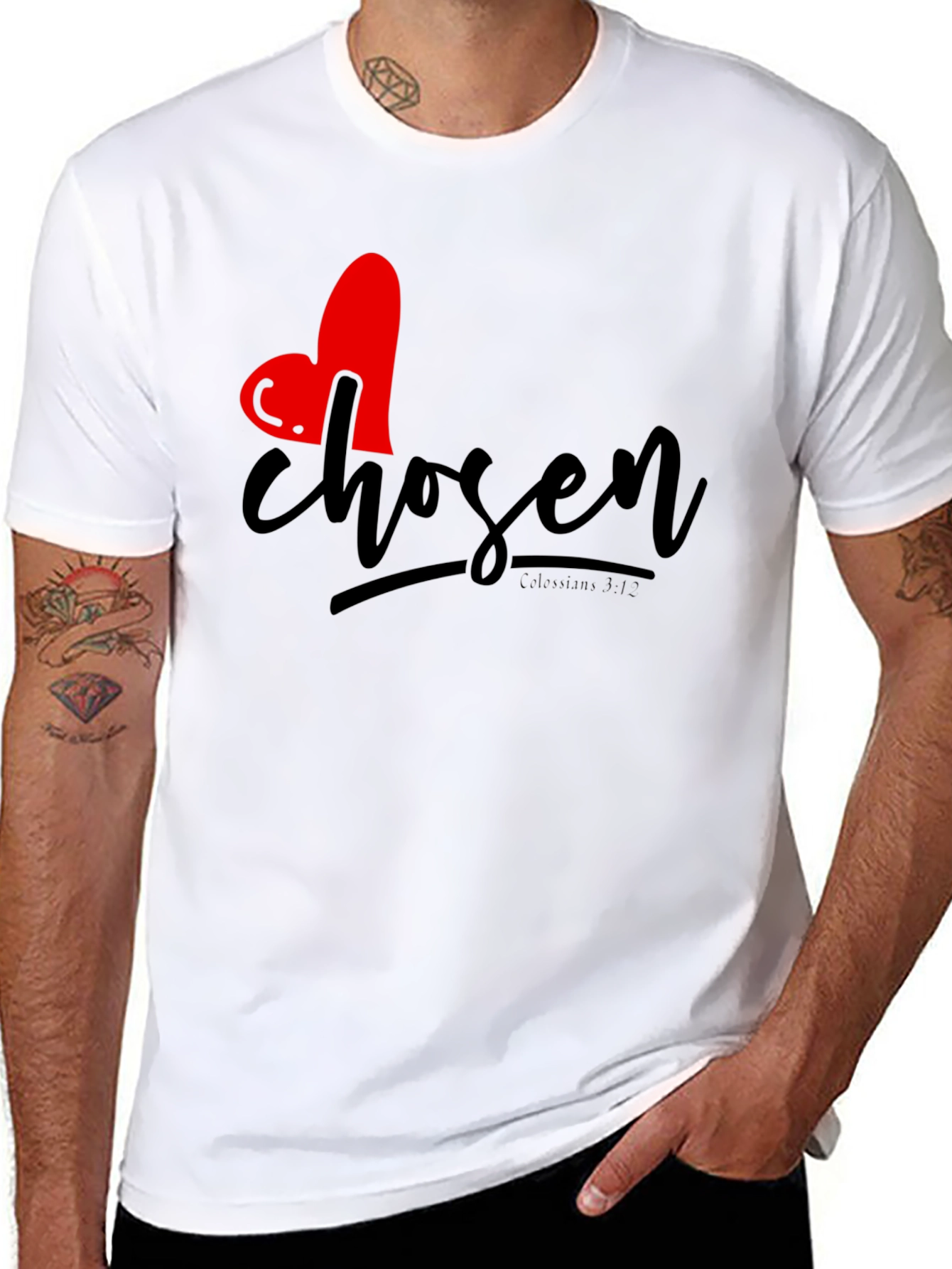 Chosen Heart Graphic Tee - Christian Inspired T-Shirt
