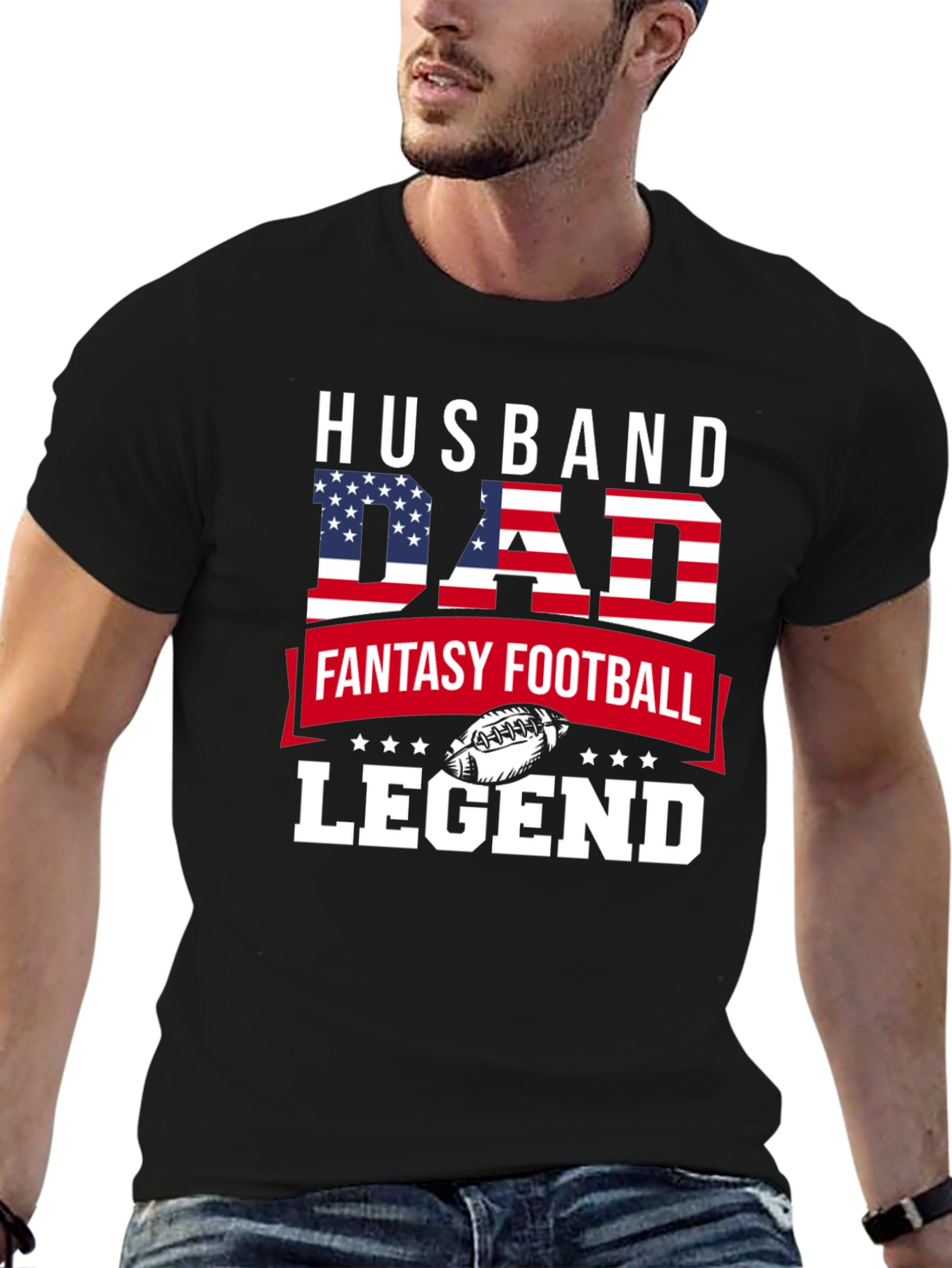 Husband Dad Fantasy Football Legend T-Shirt