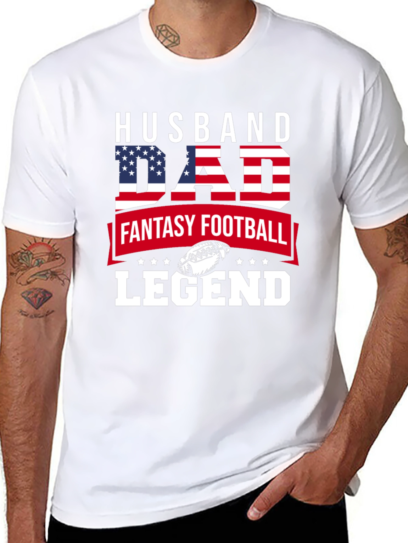 Husband Dad Fantasy Football Legend T-Shirt