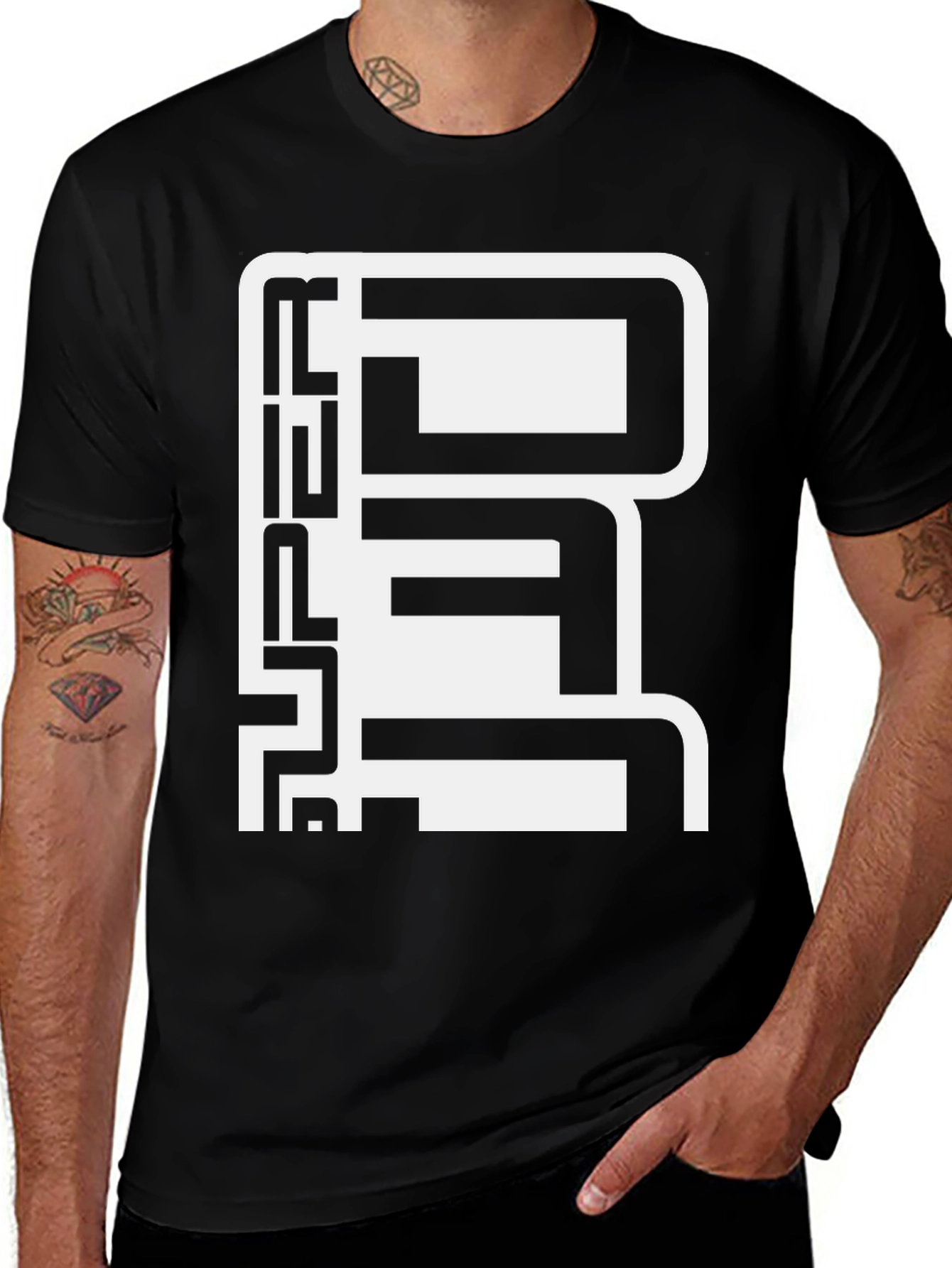 Urban Graphic Tee - Bold Abstract Design