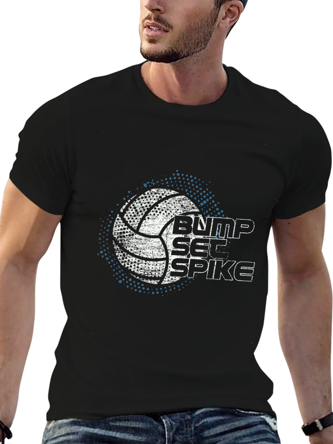 Volleyball Bump Set Spike Graphic Tee