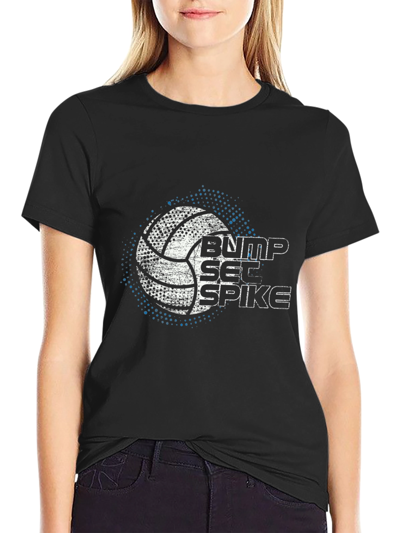 Volleyball Bump Set Spike Graphic Tee