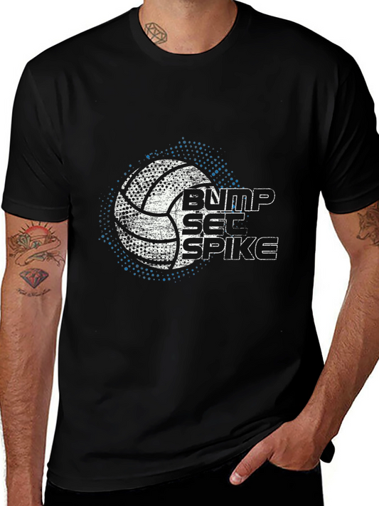 Volleyball Bump Set Spike Graphic Tee