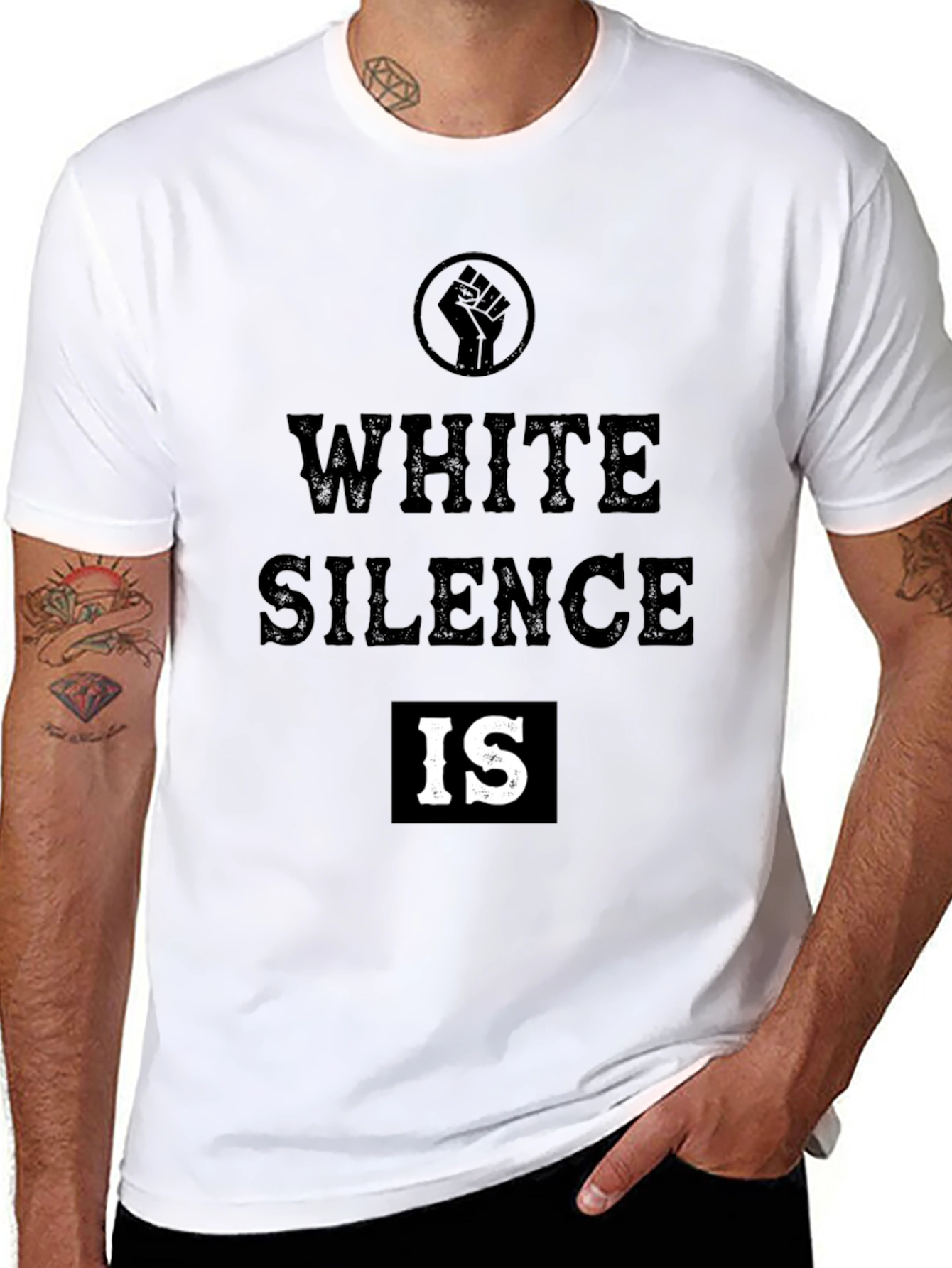 White Silence Is T-Shirt - BLM Activism Tee