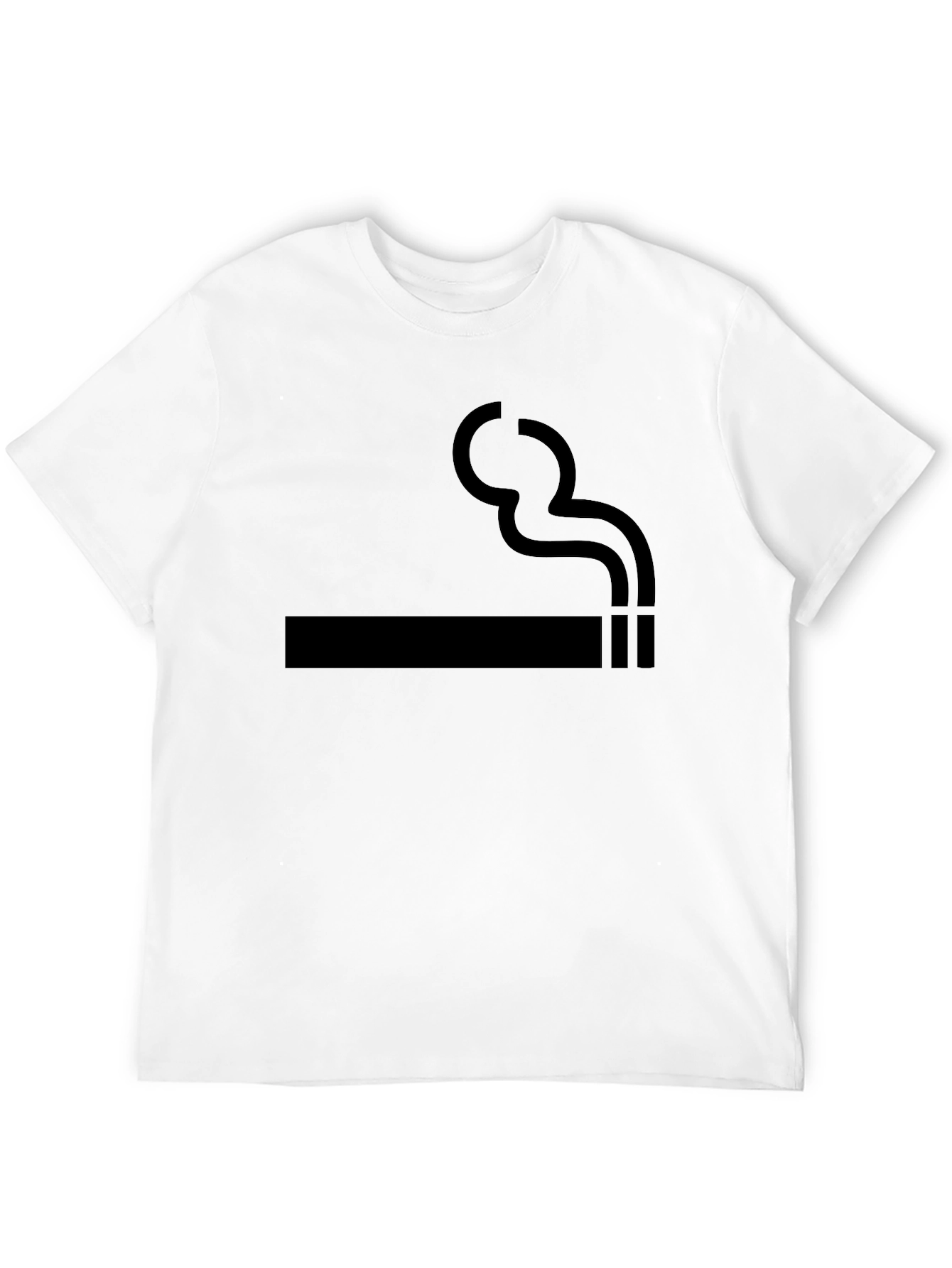 Smoking Black Graphic Tee - Cool Design