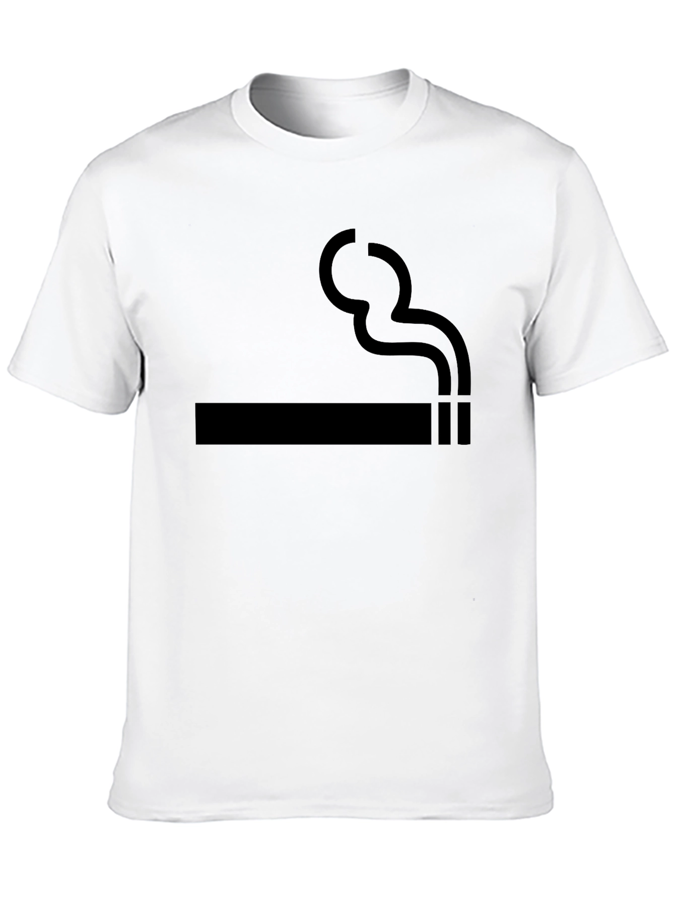 Smoking Black Graphic Tee - Cool Design