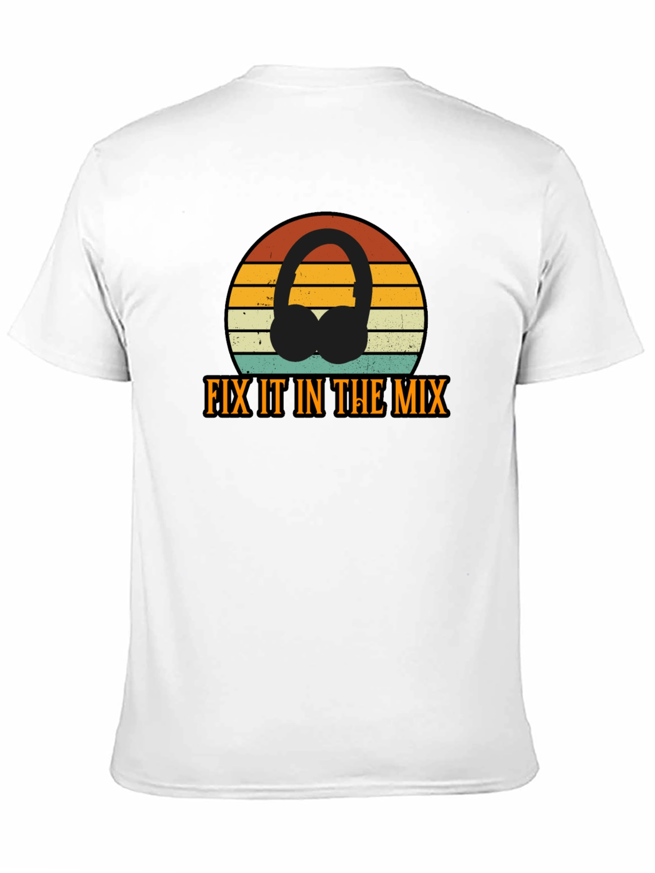 Fix It In The Mix Retro DJ Headphones T-Shirt