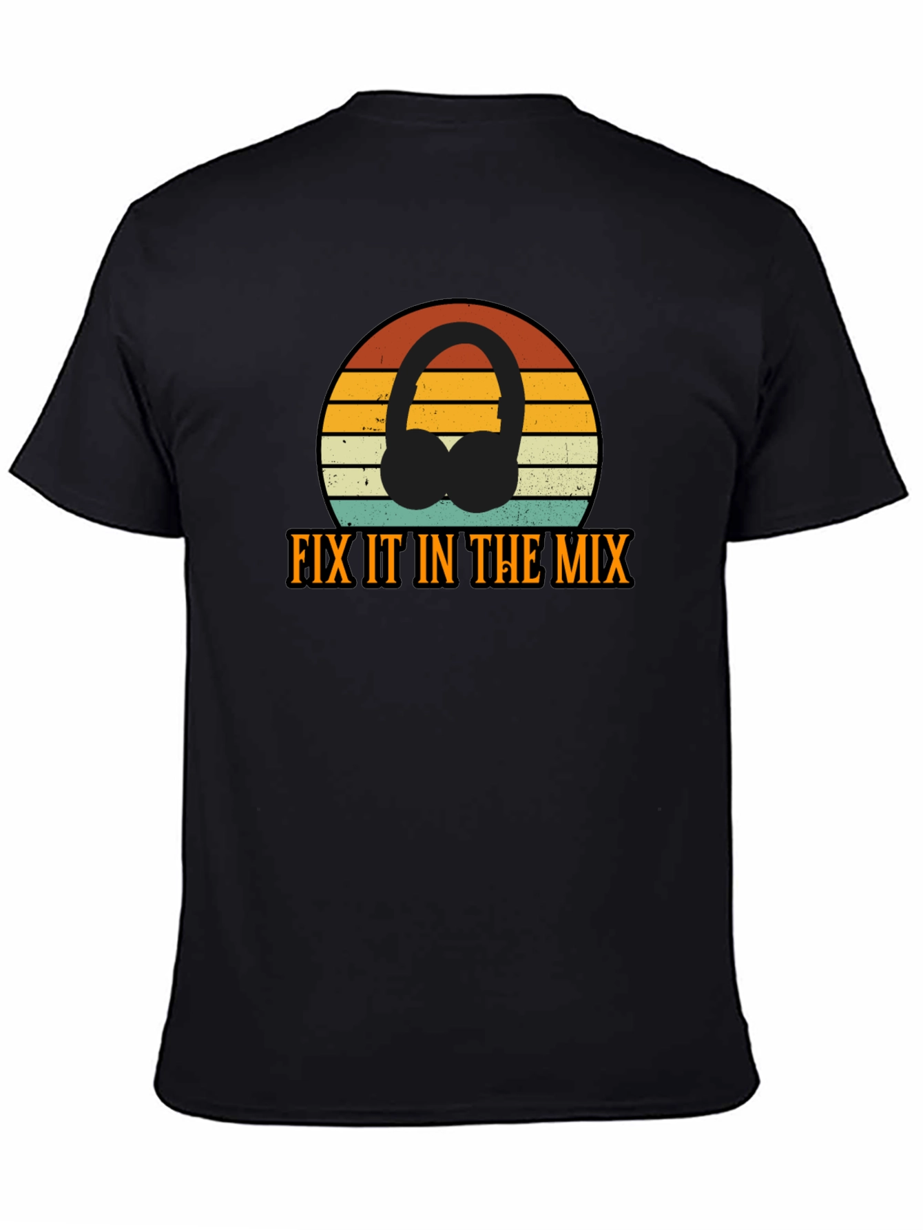 Fix It In The Mix Retro DJ Headphones T-Shirt