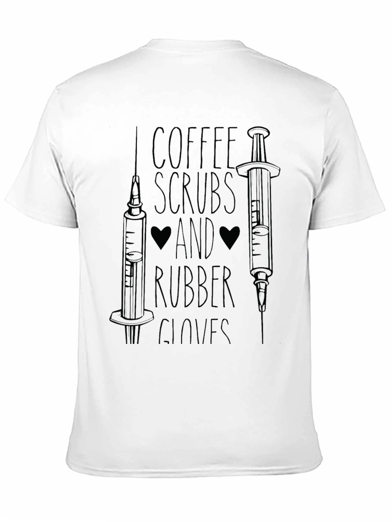 Coffee Scrubs Rubber Gloves Black Graphic Tee