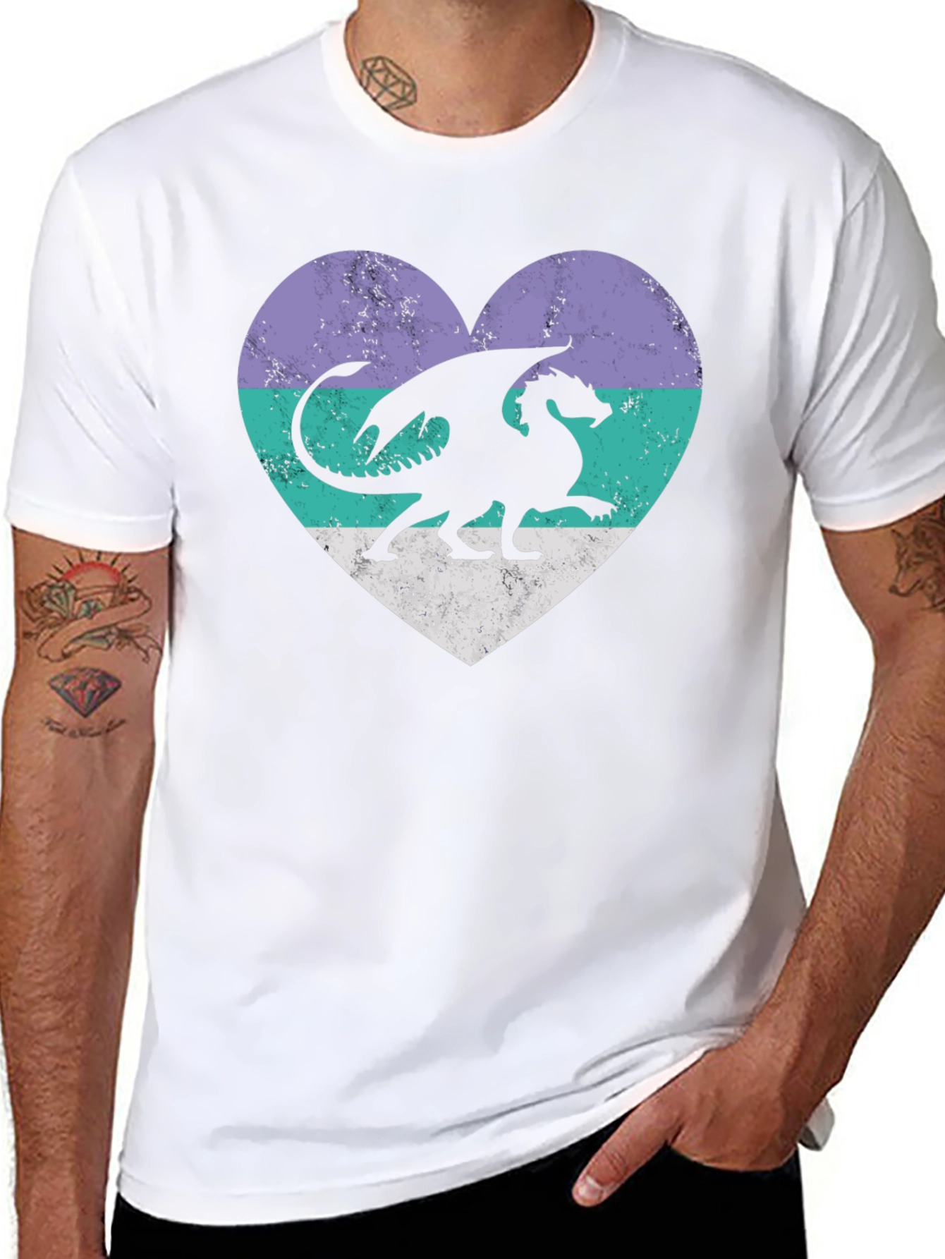 Dragon Heart Graphic Tee - Fantasy Style