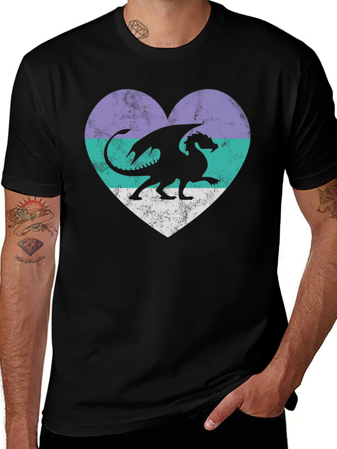 Dragon Heart Graphic Tee - Fantasy Style