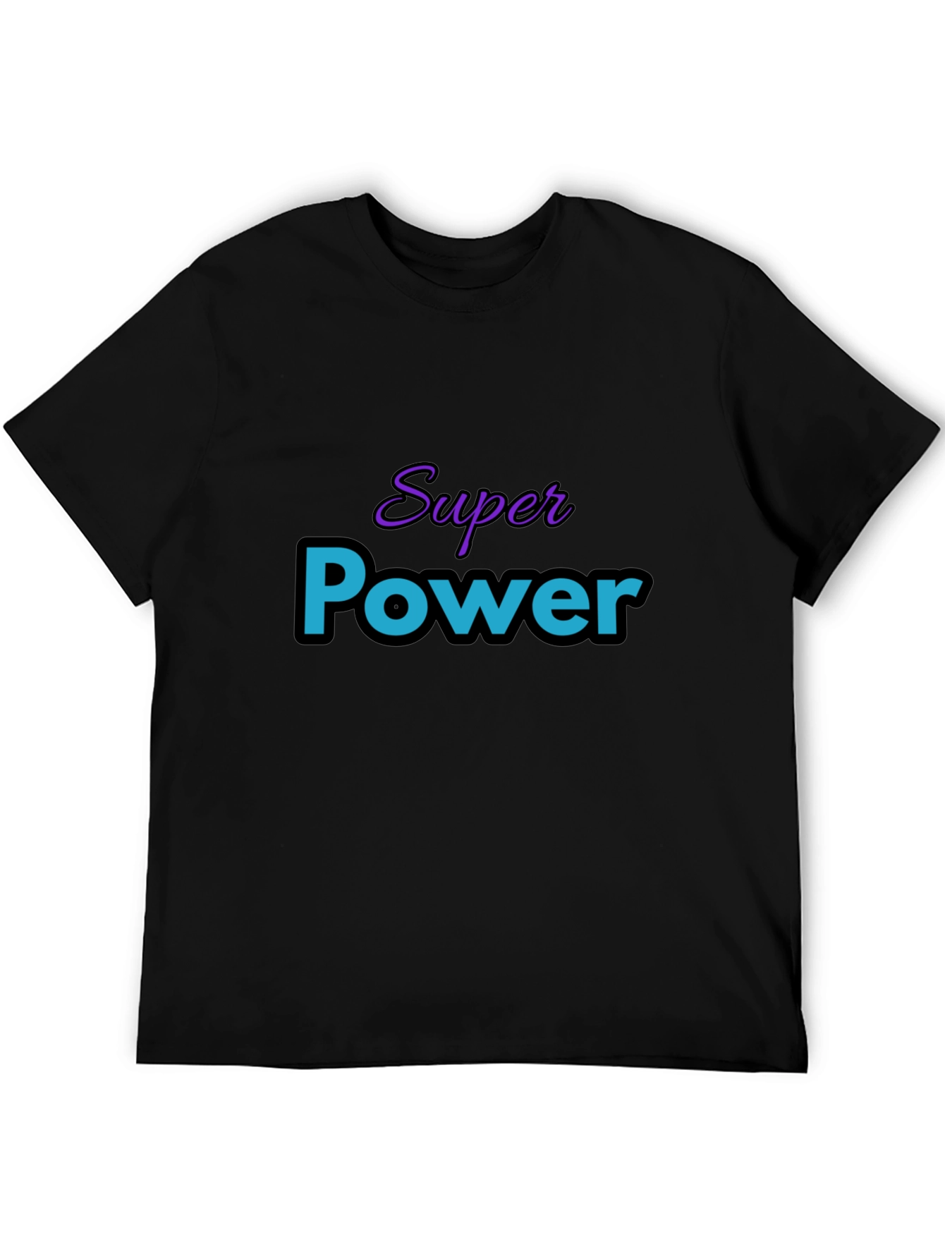 Super Power Graphic T-Shirt - Black