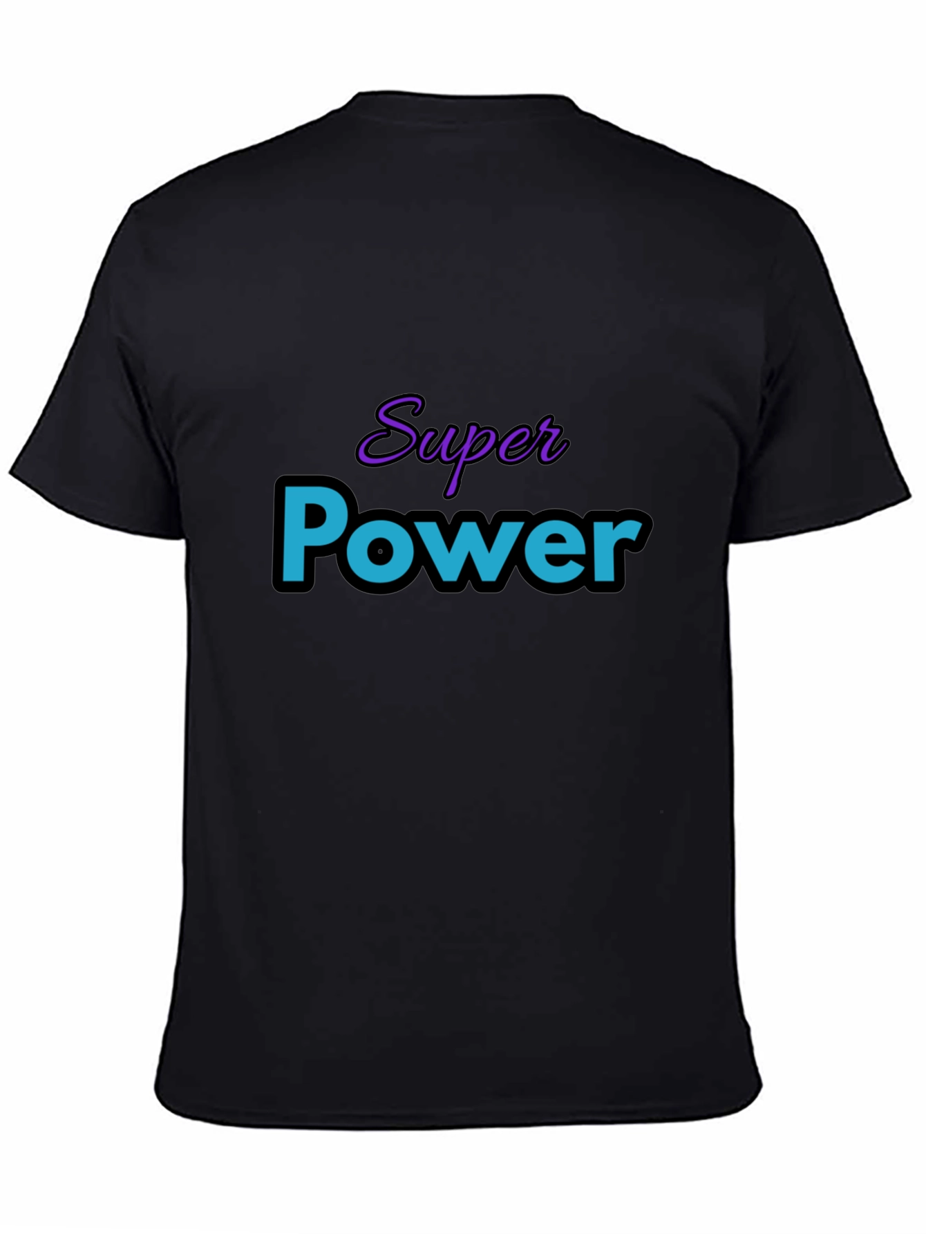 Super Power Graphic T-Shirt - Black