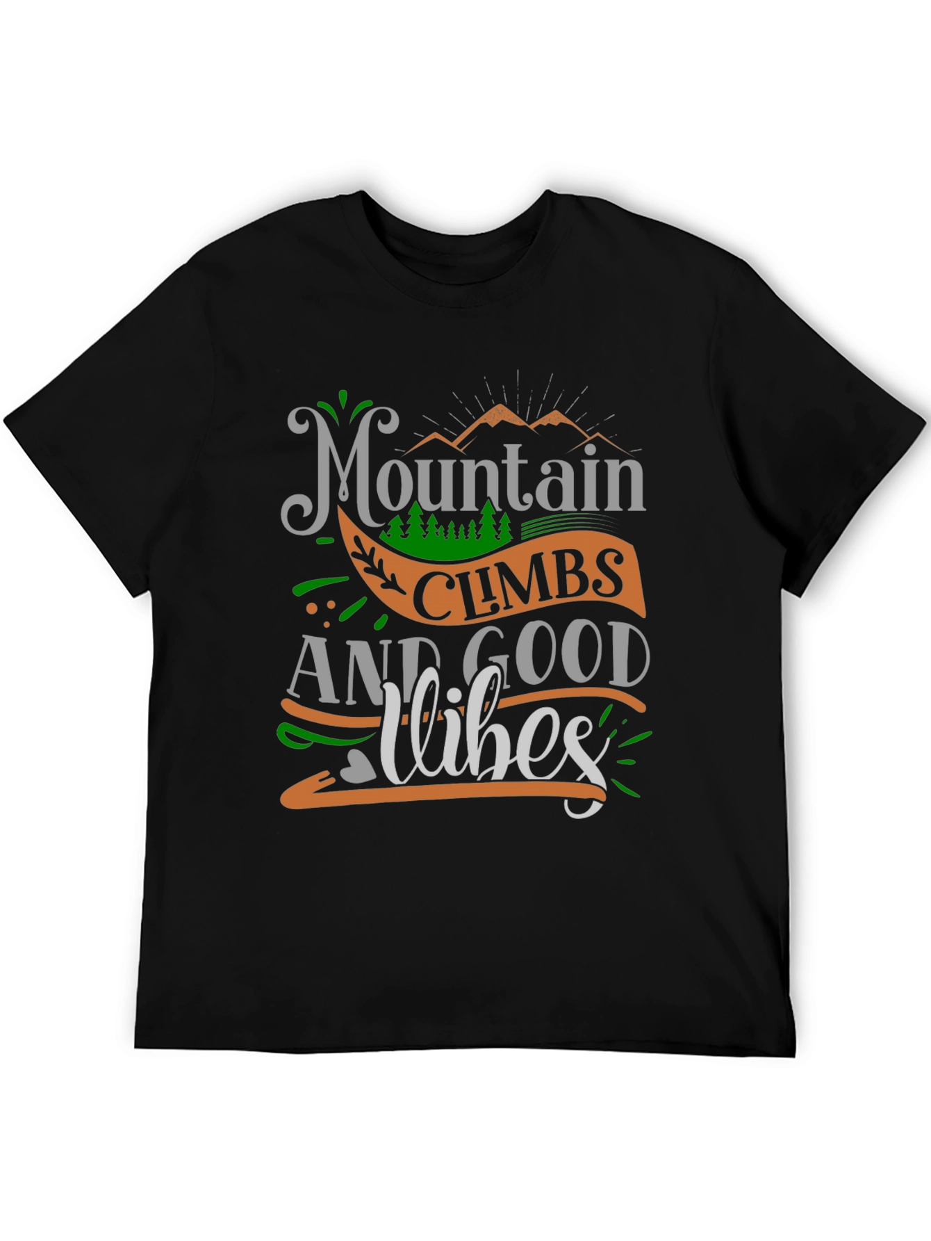 Mountain Climbs & Good Vibes Graphic T-Shirt