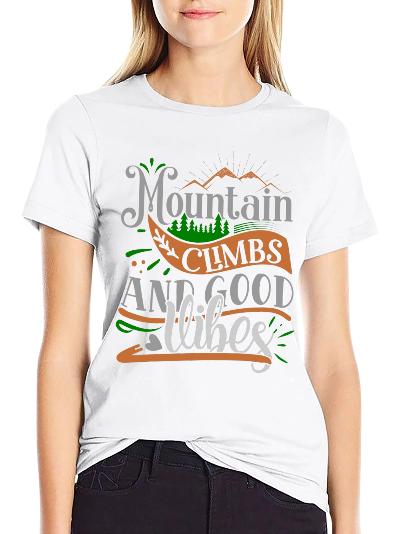 Mountain Climbs & Good Vibes Graphic T-Shirt