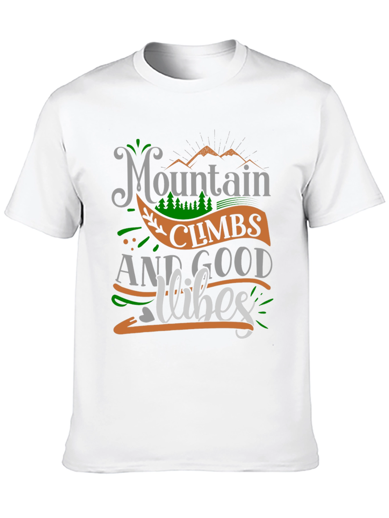 Mountain Climbs & Good Vibes Graphic T-Shirt