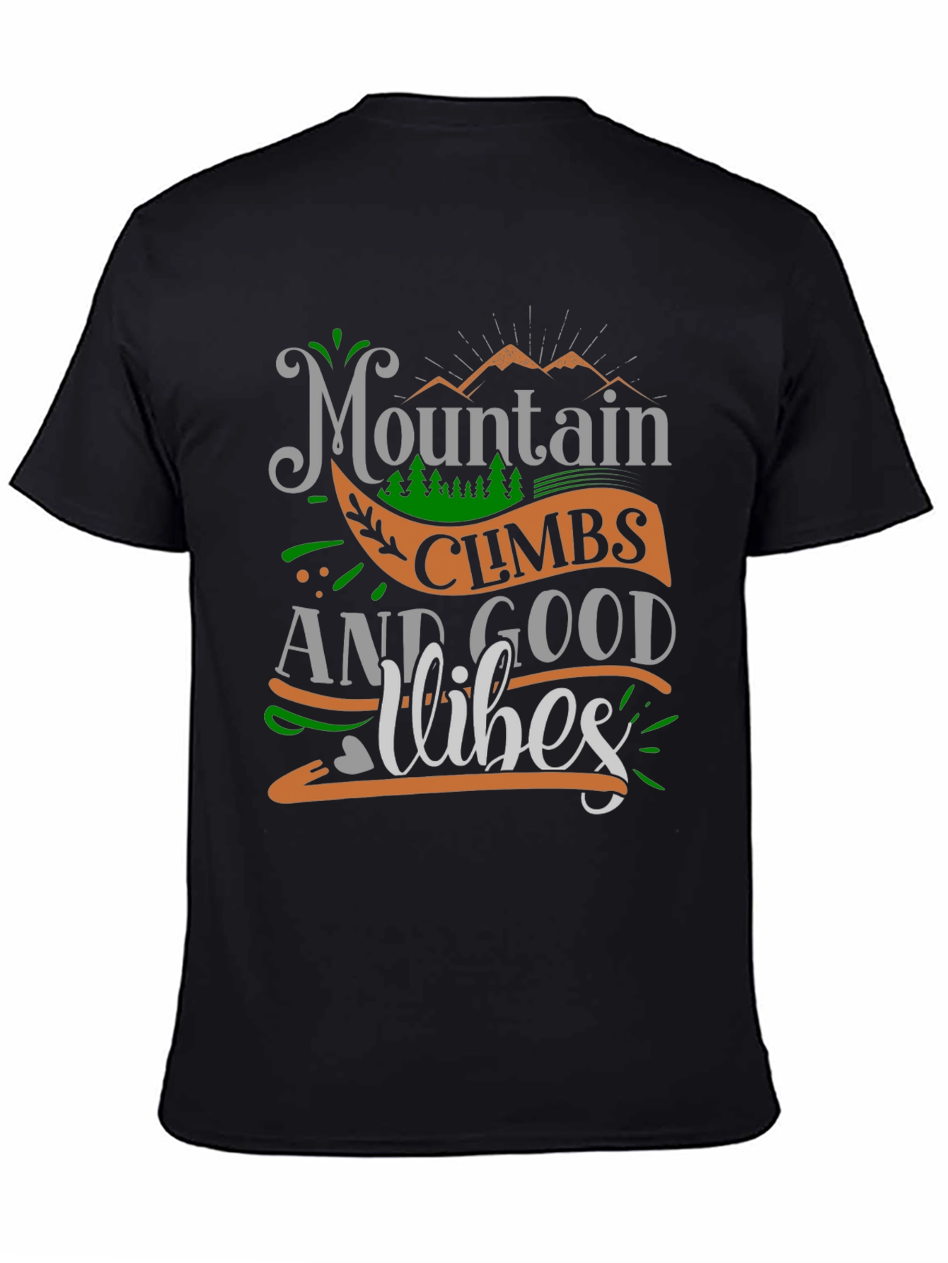 Mountain Climbs & Good Vibes Graphic T-Shirt
