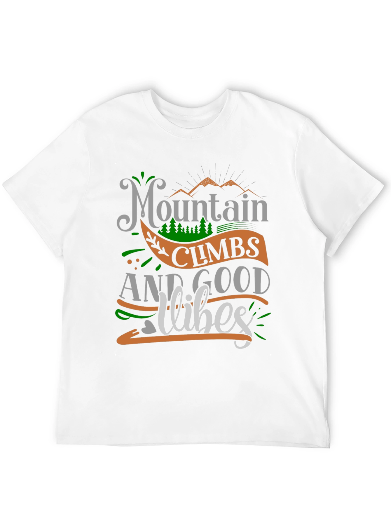 Mountain Climbs & Good Vibes Graphic T-Shirt