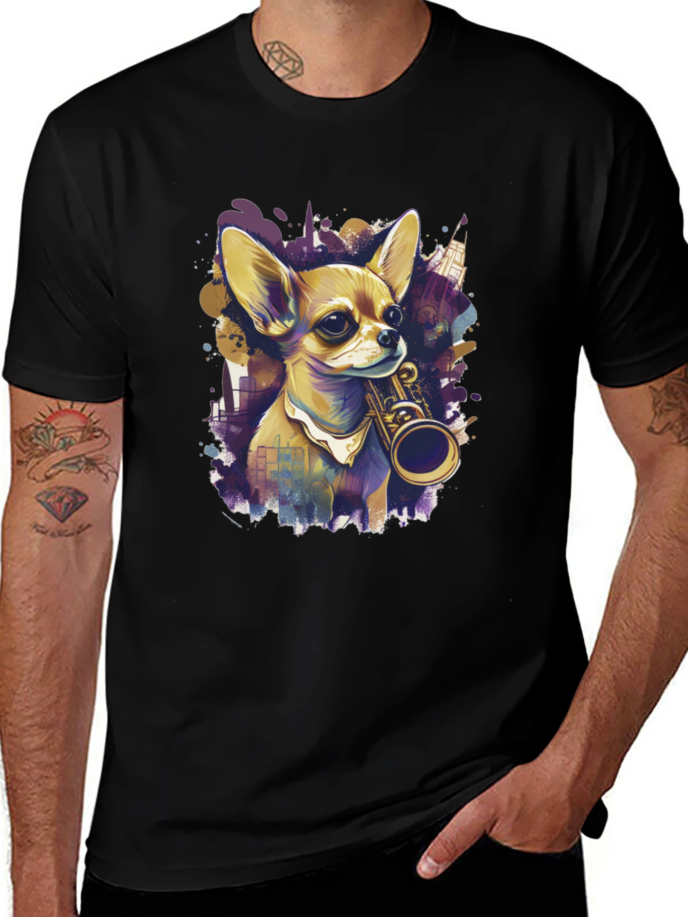 Dog with Saxophone T-Shirt