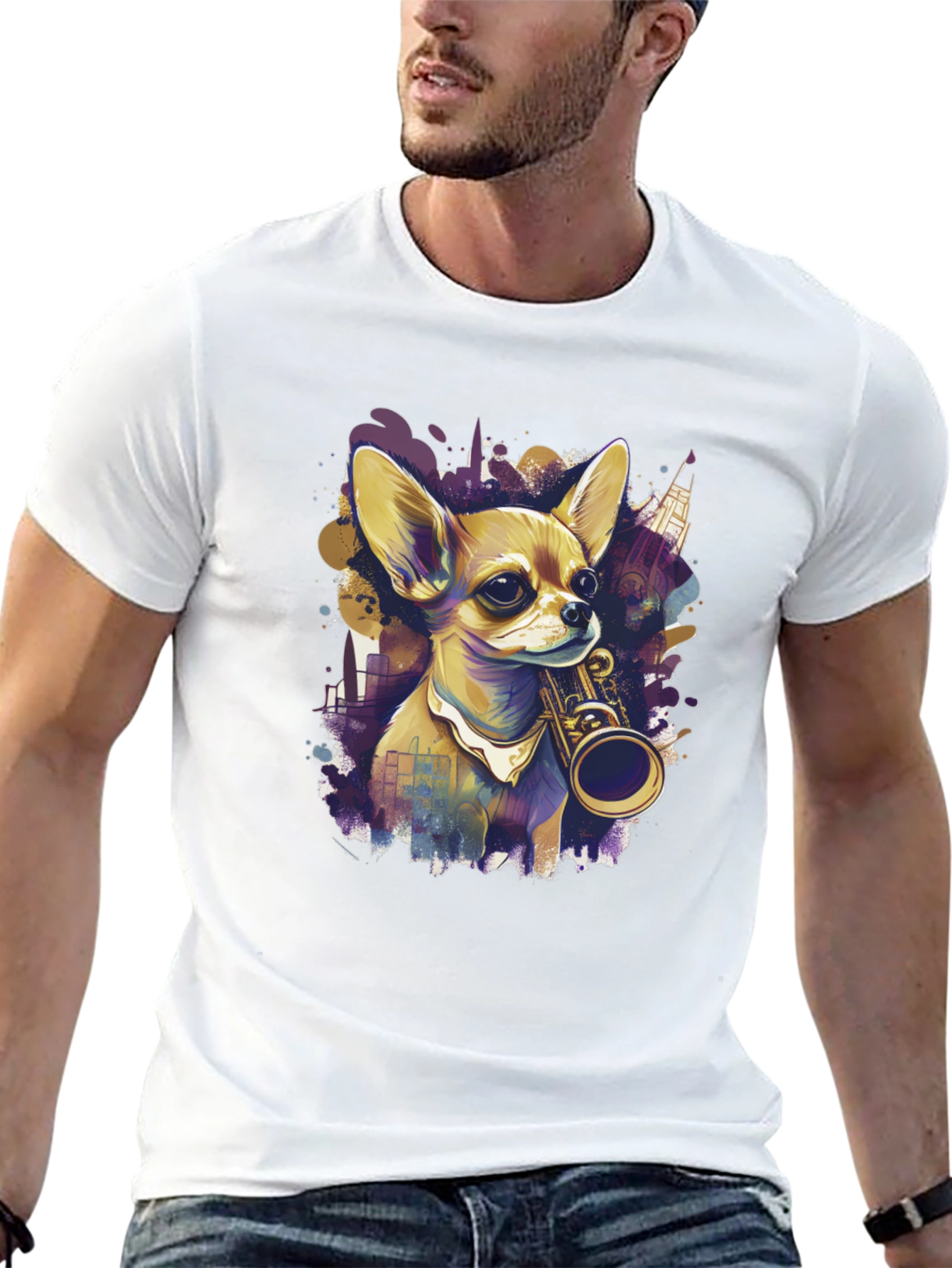 Dog with Saxophone T-Shirt