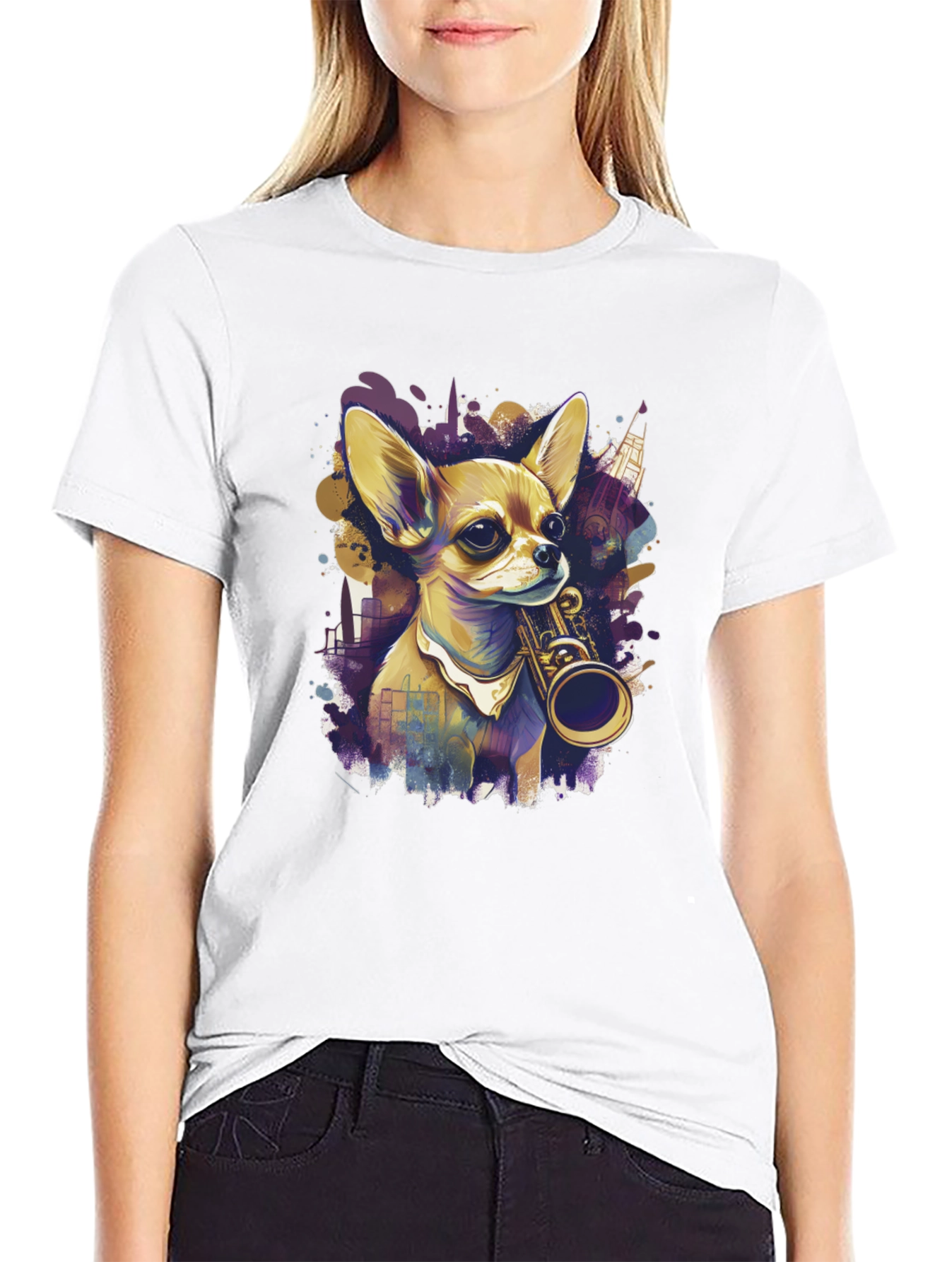Dog with Saxophone T-Shirt