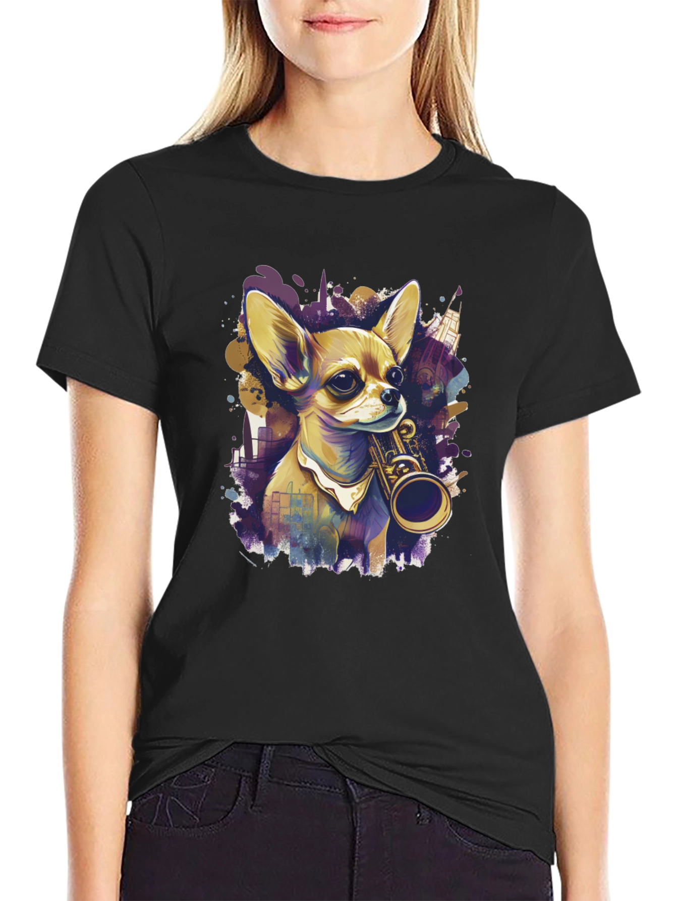 Dog with Saxophone T-Shirt