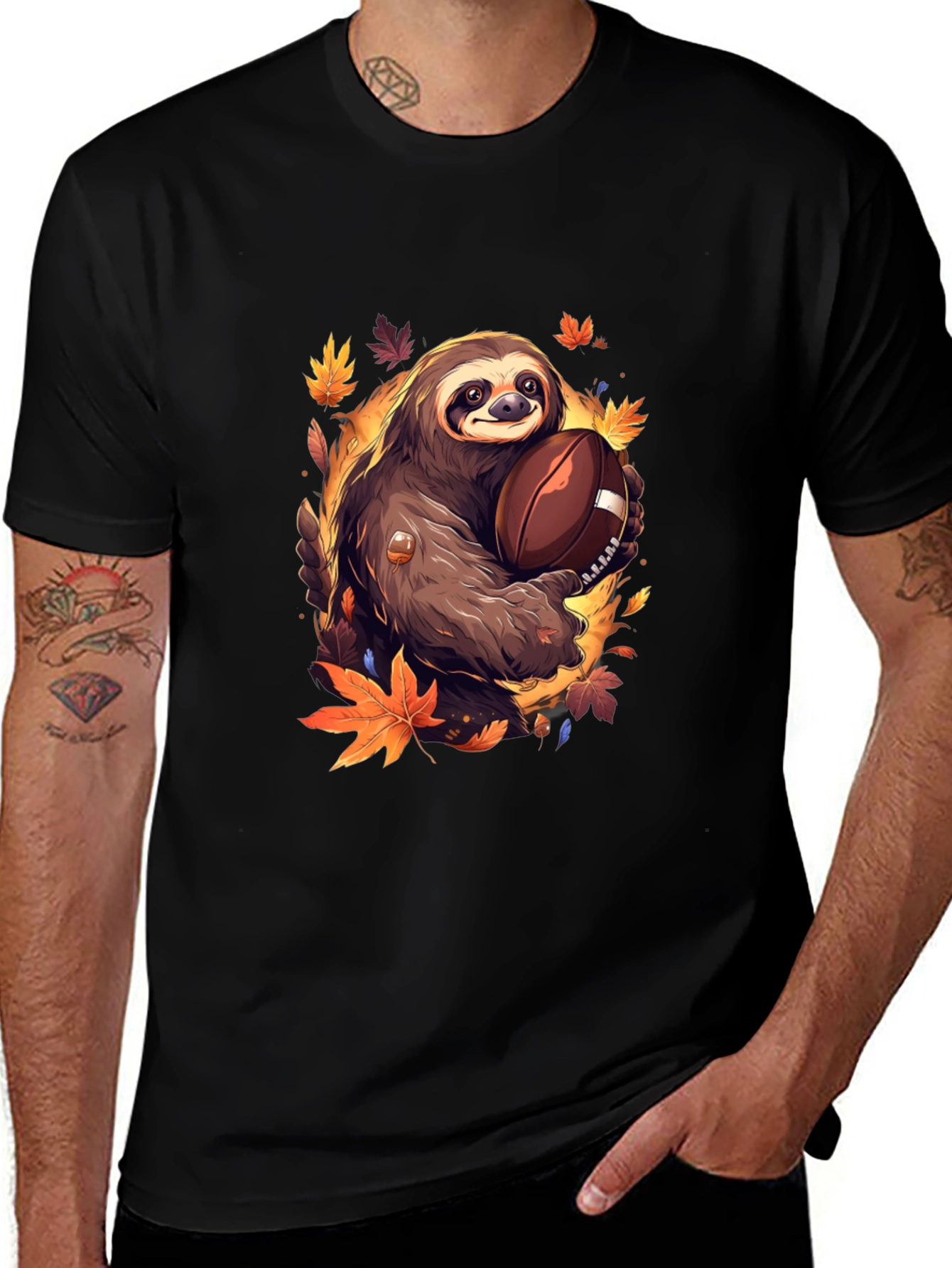 Sloth Football T-Shirt - Autumn Style