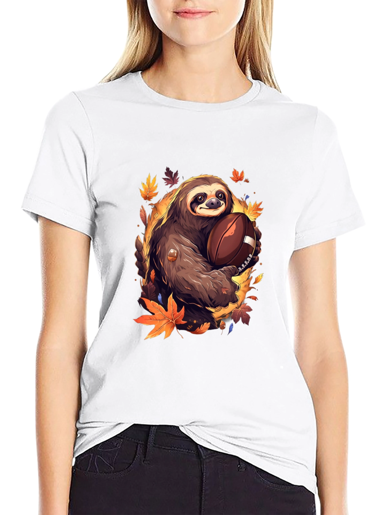 Sloth Football T-Shirt - Autumn Style