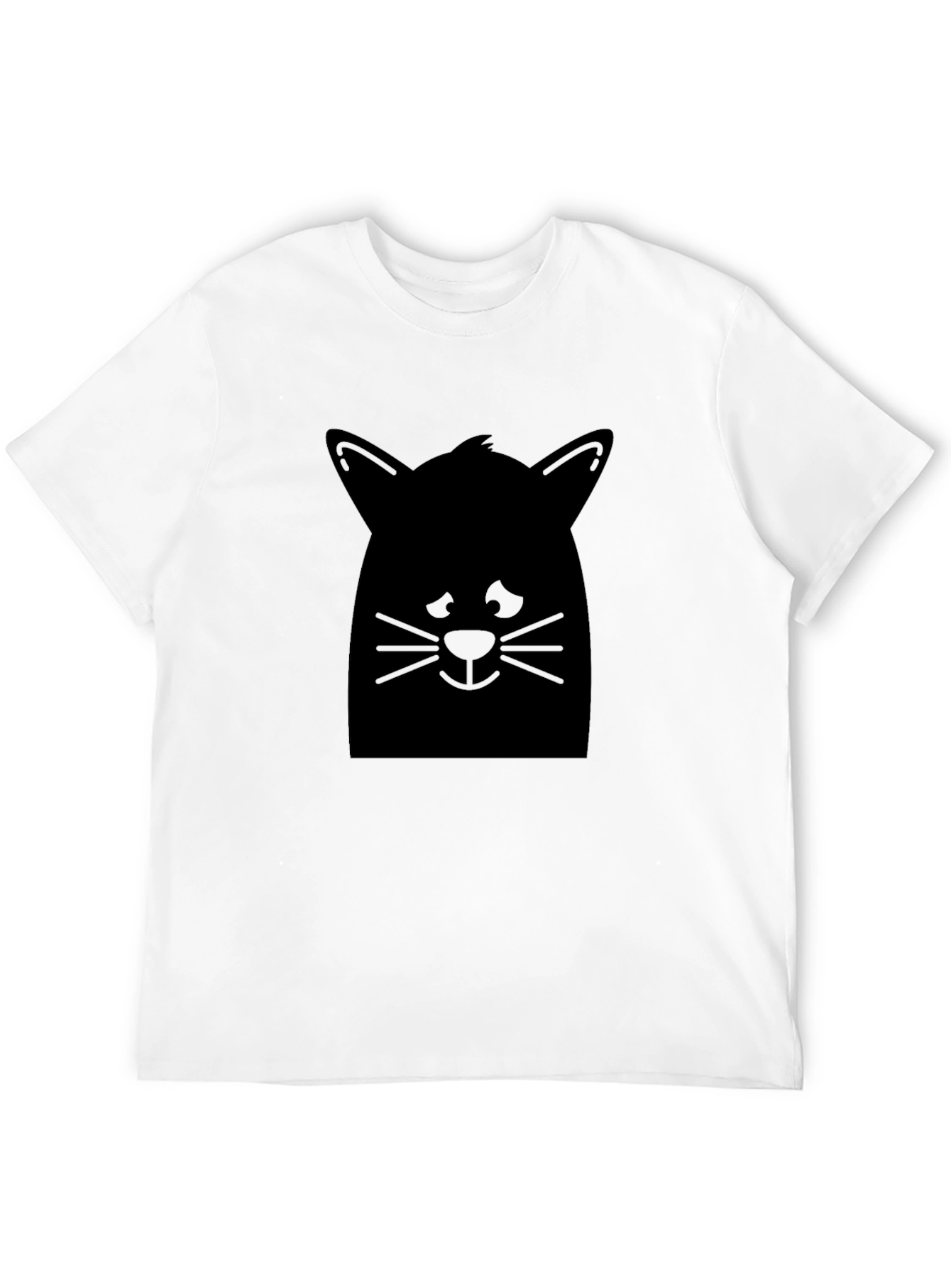 Mens Black Cat Graphic T-Shirt