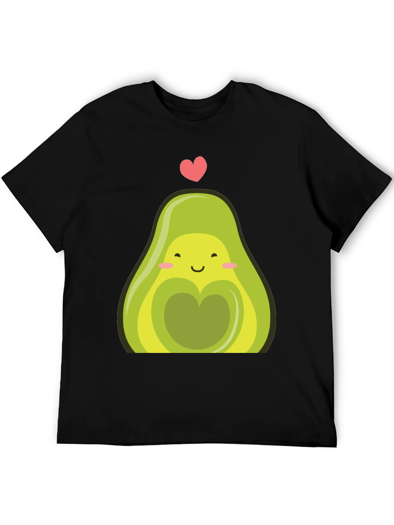 Cute Avocado Heart Graphic Tee - Casual Style