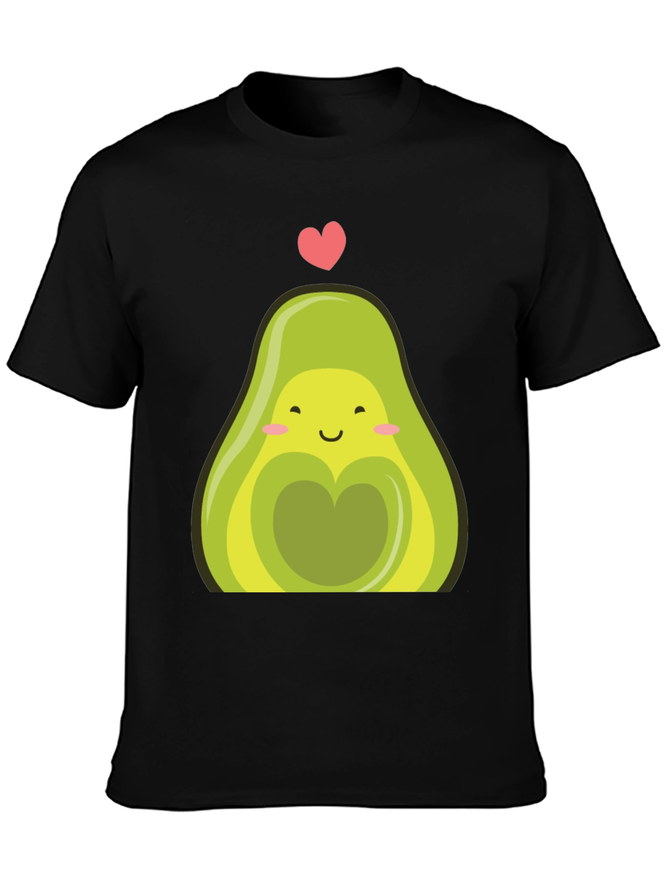 Cute Avocado Heart Graphic Tee - Casual Style