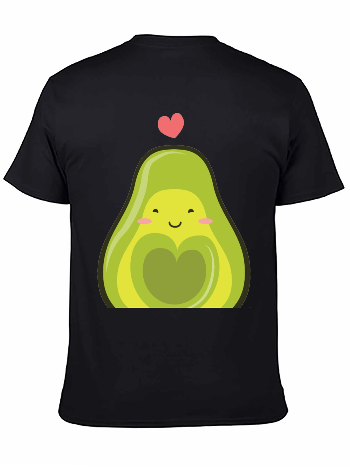 Cute Avocado Heart Graphic Tee - Casual Style