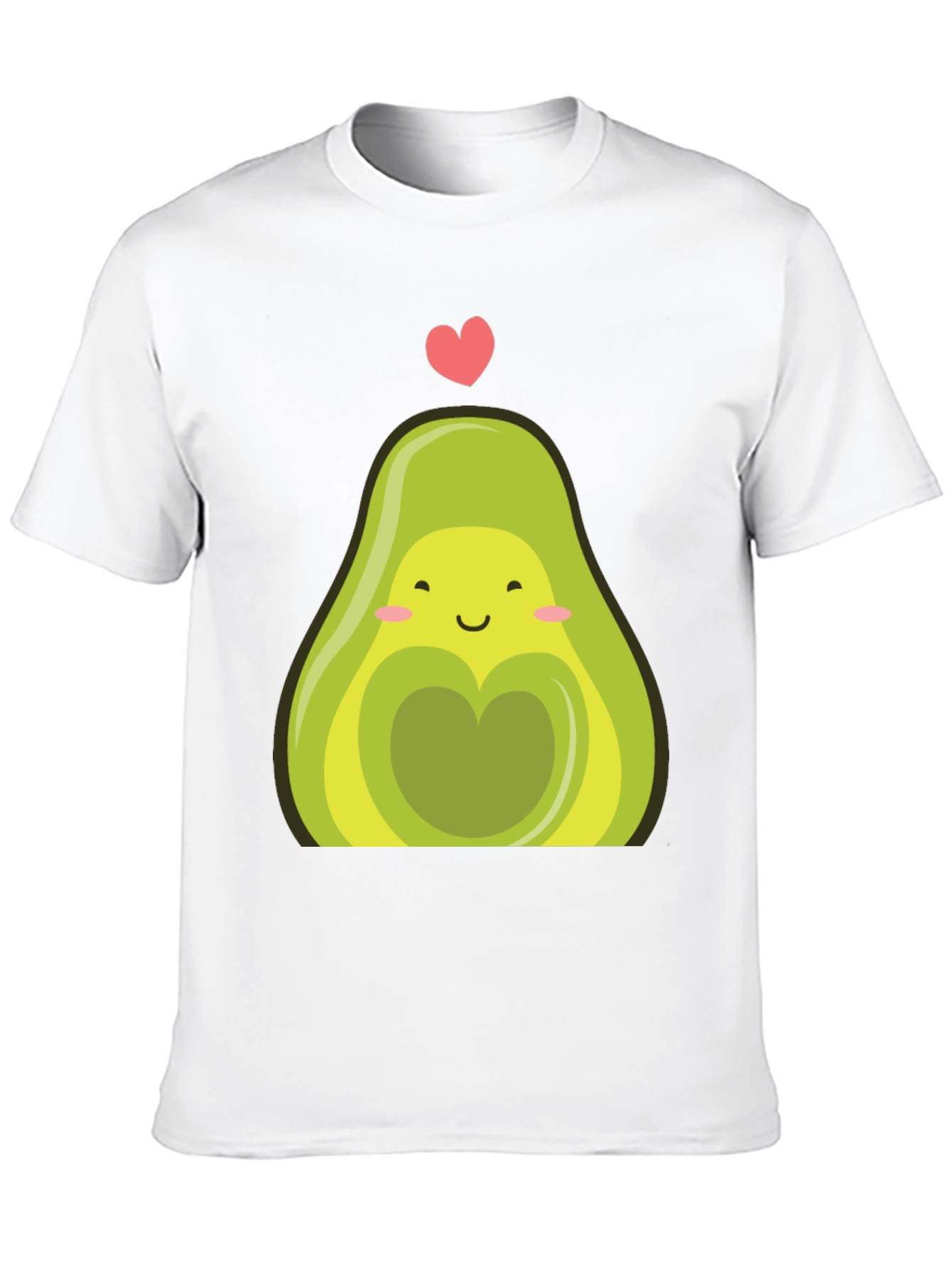 Cute Avocado Heart Graphic Tee - Casual Style