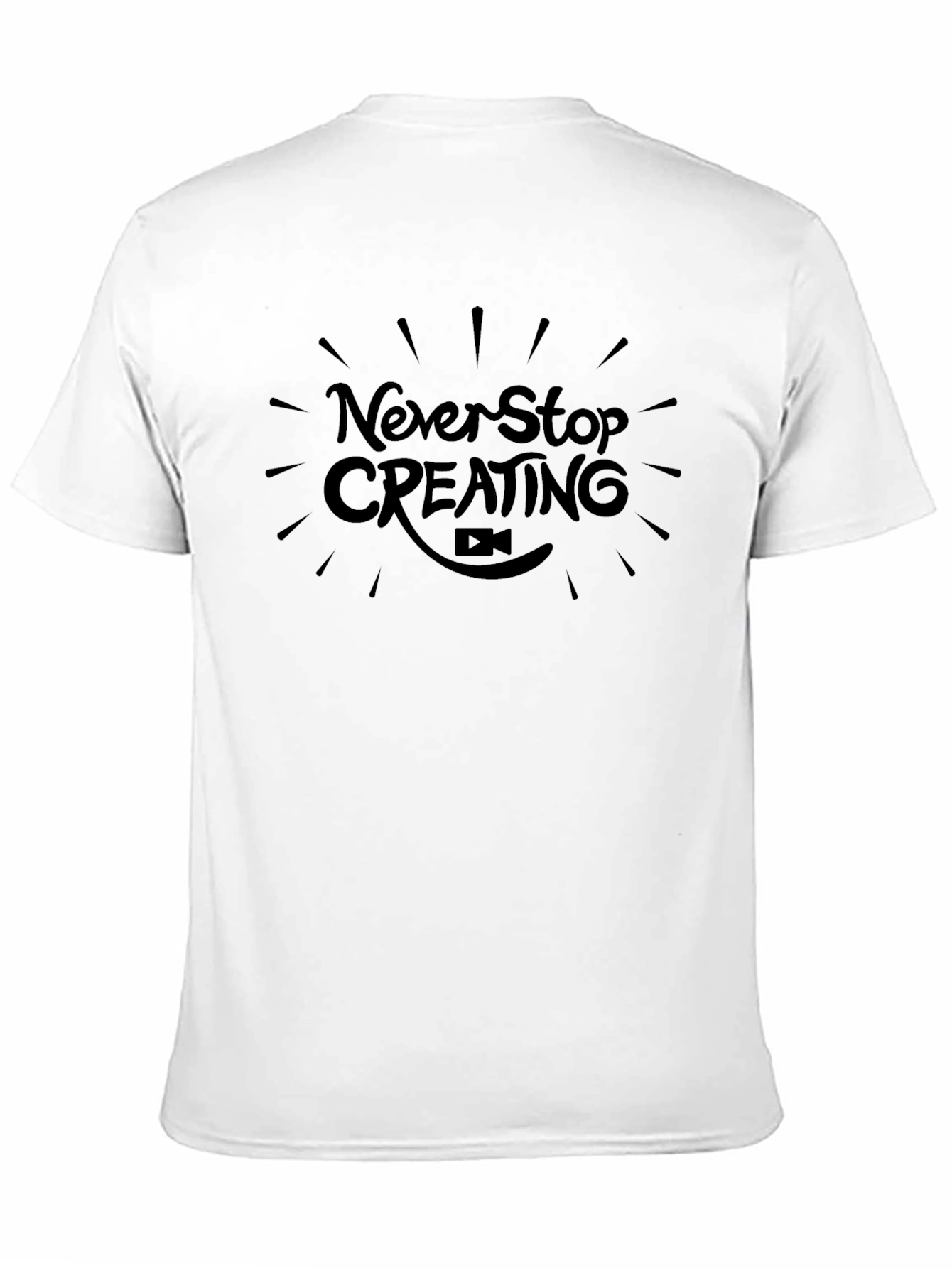 Never Stop Creating Black T-Shirt