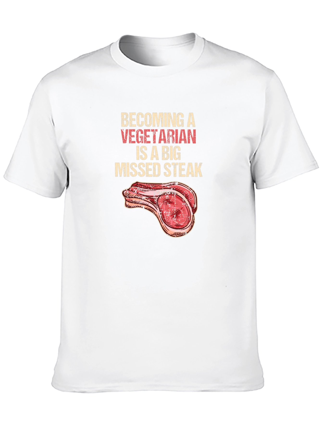 Becoming Vegetarian Missed Steak Black T-Shirt
